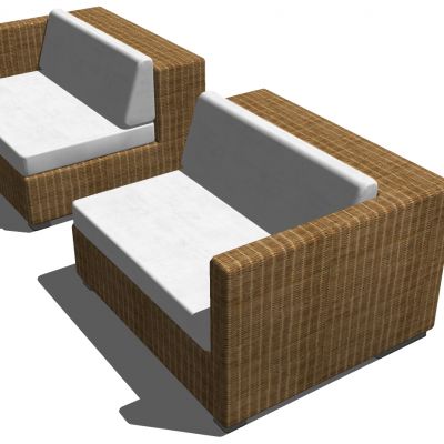 东南亚户外藤编编织竹编席编沙发