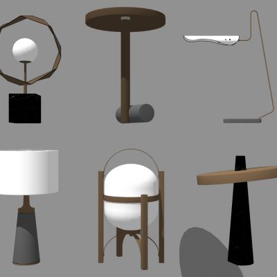 现代新中式异形台灯床头灯