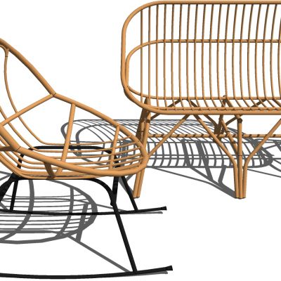 户外休闲藤编竹编藤椅