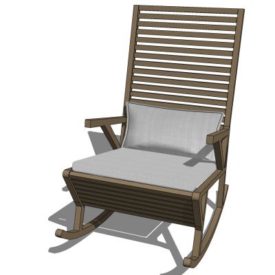 户外木制休闲躺椅