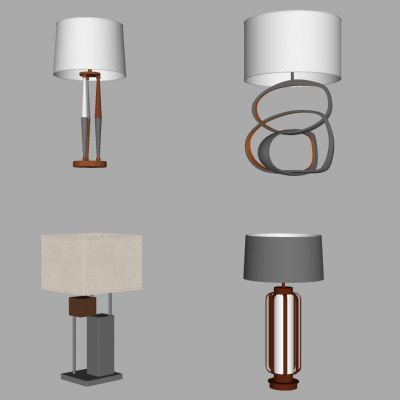 现代简约时尚新中式台灯灯具组合