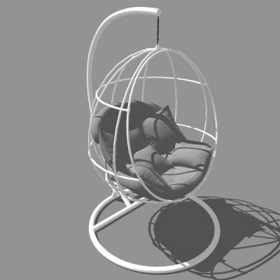 现代简约室内阳台休闲铁艺圆形单椅