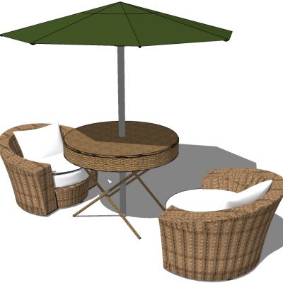 室外户外休闲藤编编织桌子沙发遮阳伞组合