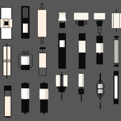 新中式床头背景墙壁灯