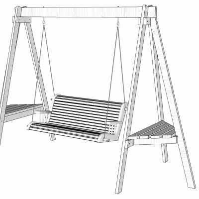 户外吊椅SU模型