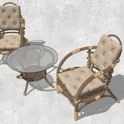 户外休闲藤编竹编藤椅