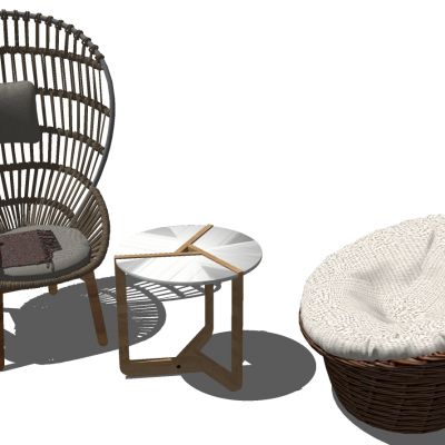 户外藤编沙发椅