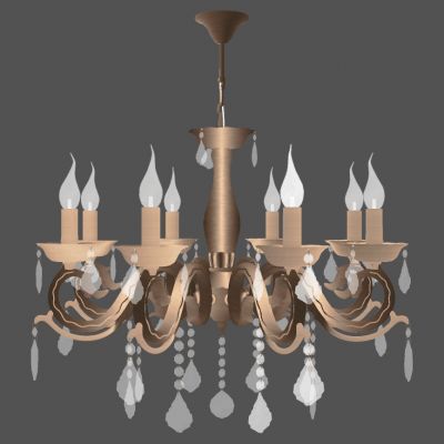 欧式法式轻奢金属水晶烛台吊灯