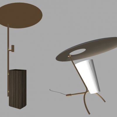 现代轻奢金属台灯