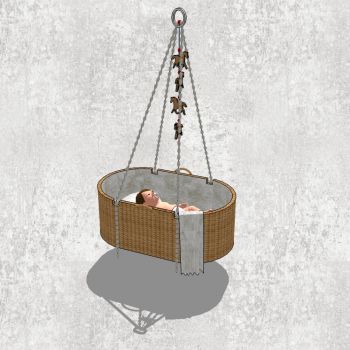 藤编编织席编竹编儿童吊床