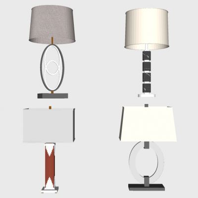 现代金属简欧式台灯客厅卧室台灯床头灯组合