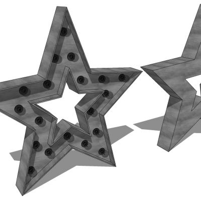 五角星霓虹灯摆件