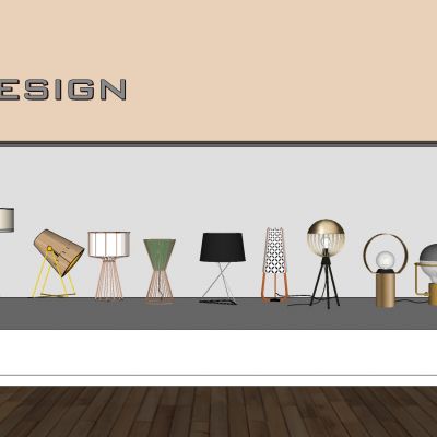 现代时尚台灯床头灯组合