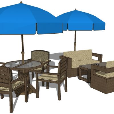 室外户外藤编编织桌子椅