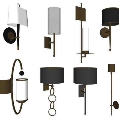 新中式现代轻奢金属铁艺壁灯