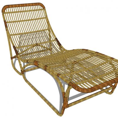 户外阳台藤编竹编编织休闲躺椅