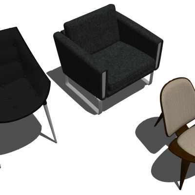 现代北欧办公室单人沙发椅