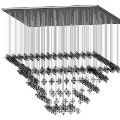 现代方形水晶吊灯吸顶灯