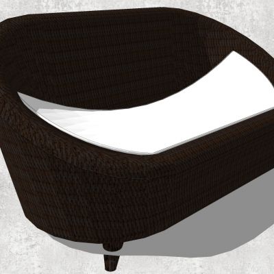 东南亚户外藤编编织竹编席编沙发