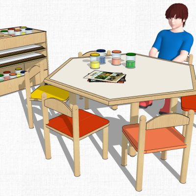 幼儿园家具儿童书桌椅