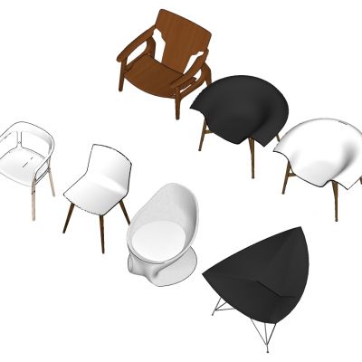 美式北欧新中式简约实木单人椅