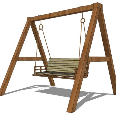 户外娱乐器材秋千SU模型