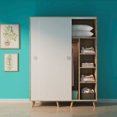 现代风格实木衣柜