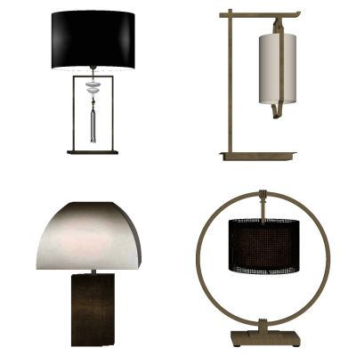 现代新中式金属台灯