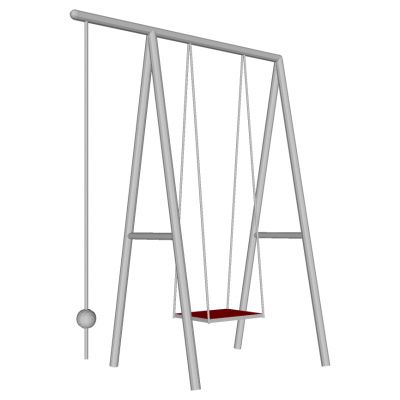 户外娱乐器材秋千SU模型