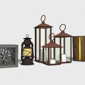 新中式庭院景观灯马灯煤油灯