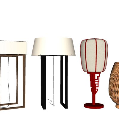 古典中式宫灯新中式东南亚藤编编制落地灯