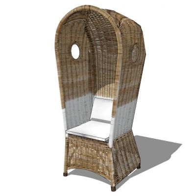 东南亚户外藤编编织竹编席编单人沙发