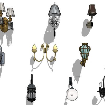 欧式美式新中式铁艺金属户外铁艺防水壁灯