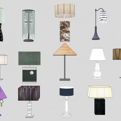 现代新中式欧式台灯组合