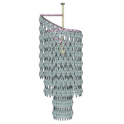 现代水晶螺旋吊灯