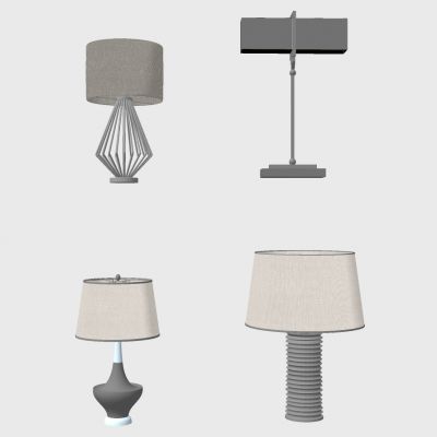 新中式欧式美式金属台灯组合