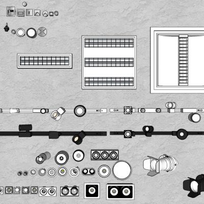 筒灯射灯轨道射灯斗胆灯舞台射灯格栅灯
