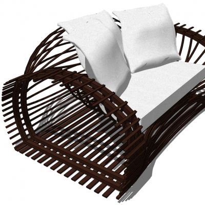 户外阳台藤编竹编编织休闲沙发家具