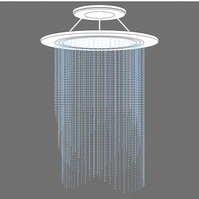 现代楼梯间水晶吊灯