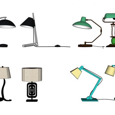 现代工业风台灯创意组合