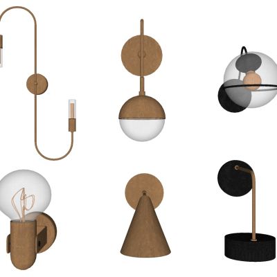 现代北欧壁灯组合