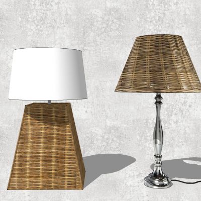 东南亚民宿藤编台灯