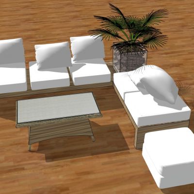 东南亚户外藤编编织竹编席编沙发