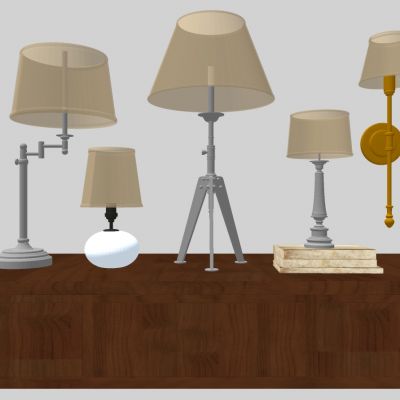 欧式美式铁艺陶瓷台灯壁灯