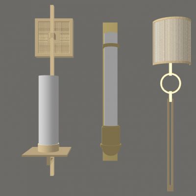 新中式北欧现代金属壁灯组合