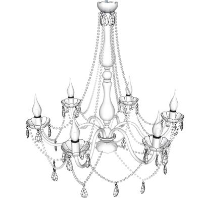 欧式金属铁艺水晶烛台吊灯