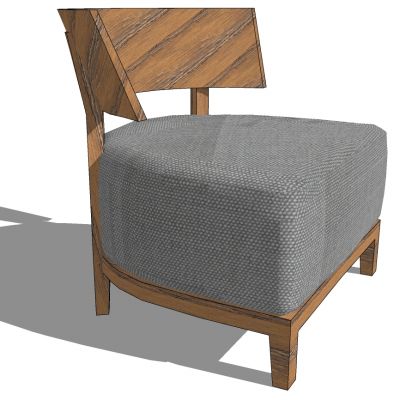 现代简约单人实木休闲沙发椅