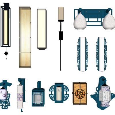 中式古典花隔格花纹雕花壁灯新中式壁灯