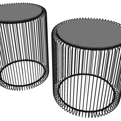 金属铁艺圆形边几圆凳