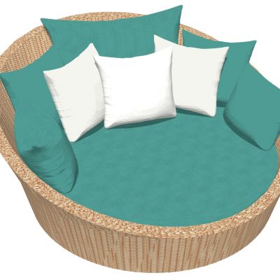 东南亚户外藤编编织竹编席编沙发